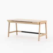 Bureau 174 - Gatsby - Stylish computer desk with wooden and leather elements - Pacific Compagnie.