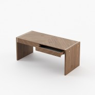 Bureau 174 - Bonham 2 drawers - Ergonomic desk with 2 drawers and wood metal construction - Pacific Compagnie.