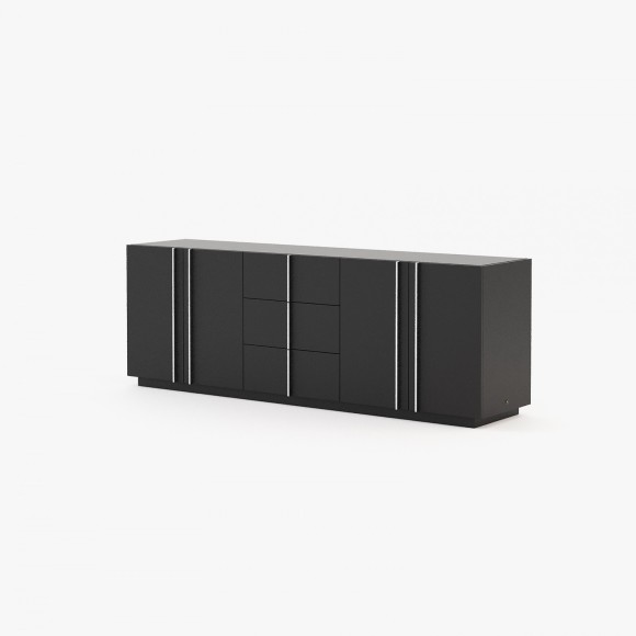 Buffet 174 - Macau - Sideboard with black lacquer and beige grey lacquer finish options - Pacific Compagnie.