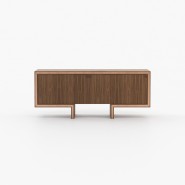 Buffet 174 - Isis 3 doors - Modern wooden sideboard with 3 doors, metal hardware - Pacific Compagnie.