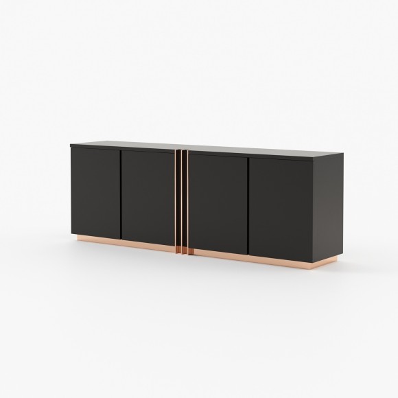 Buffet 174 - D’arc - Wooden sideboard with matte finish and metal hardware - Pacific Compagnie.