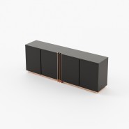 Buffet 174 - D’arc | Buffet 174-D’arc avec mélange de matières, bois et métal, aspect robuste - Pacific Compagnie.