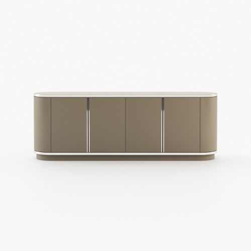 Buffet 174 - Brown - Laskasas sideboard in walnut matte with metal details - Pacific Compagnie.