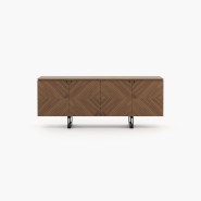 Buffet 174 - Boris - Walnut sideboard with metal accents - Pacific Compagnie.