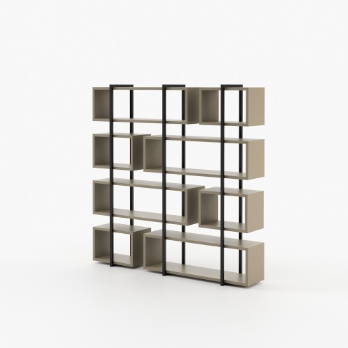 Bibliothèque 174 - Praga - Modern wooden bookcase with matte finish, ideal for office decor - Pacific Compagnie.