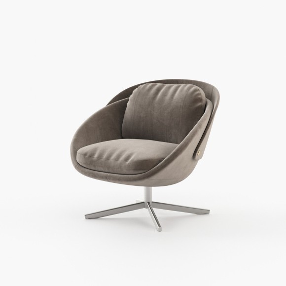 Fauteuil 174 - George - Meuble design Fauteuil 174-George, armchair en tissu et métal, couleur multiple - Pacific Compagnie.