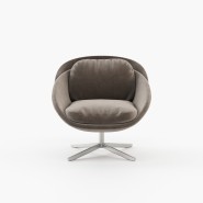 Fauteuil 174 - George - Fauteuil with multicolored options, including khaki and taupe - Pacific Compagnie.