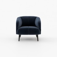 Fauteuil 174 - Amalfi - Fauteuil en bois et tissu, design Amalfi, pour living-room - Pacific Compagnie.