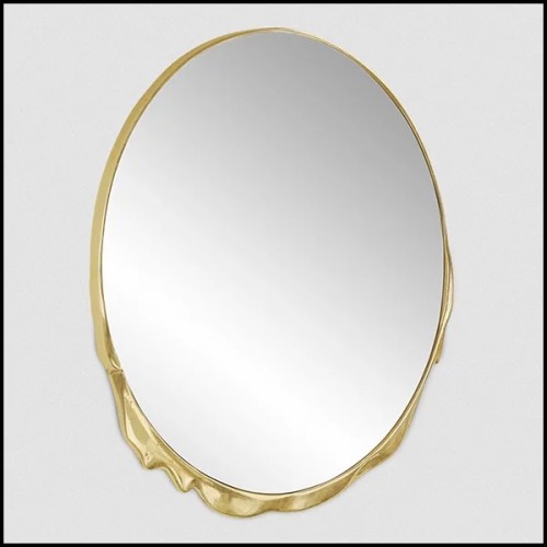 Miroir 145 - Magma - Round luxury mirror with silver and gold accents - Pacific Compagnie.