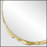 Miroir 145 - Magma - Gold and silver cast aluminum mirror with modern design - Pacific Compagnie.