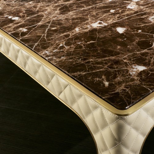 Tables 150 - Alexander - Sophisticated tables de repas de luxe with chrome details - Pacific Compagnie.