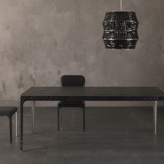 Tables 150 - Alexander - Premium tables de repas de luxe with sophisticated chrome and cuir design - Pacific Compagnie.