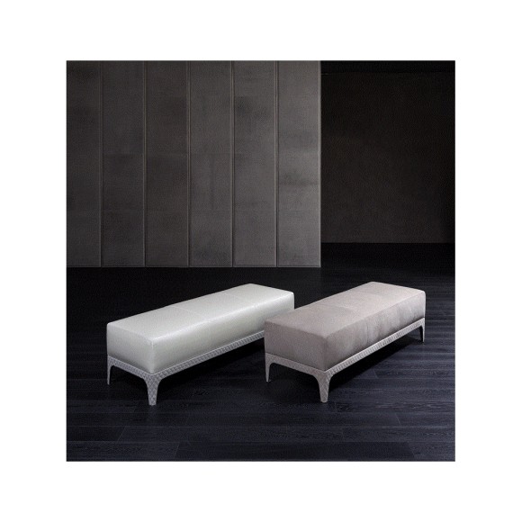 Bancs 150 - Eliot - Luxury bronze brass bench with chrome option, small and large sizes available - Pacific Compagnie.