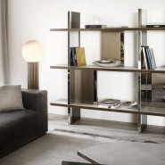 Bibliothèques 150 - Asia | Bibliothèque design 150- Asia en cuir italien - Pacific Compagnie.