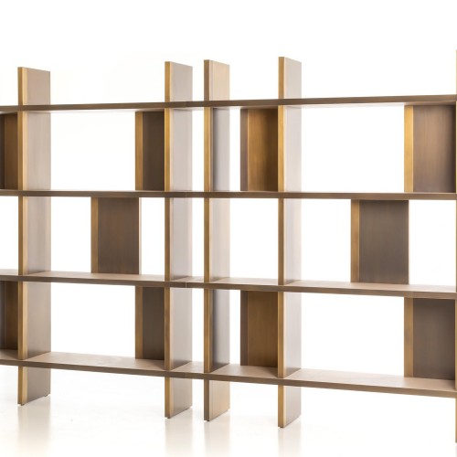 Bibliothèques 150 - Asia - High-end leather bookshelf with classic design - Pacific Compagnie.