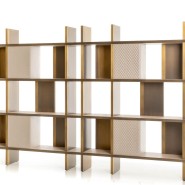 Bibliothèques 150 - Asia High Box - Elegant leather bibliothèque with adjustable height - Pacific Compagnie.