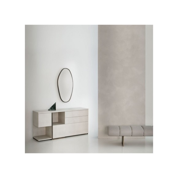 Buffets 150 - Mondrian - Meuble de salle à manger en valentine grey et calacatta gold - Pacific Compagnie.