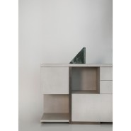 Buffets 150 - Mondrian - Buffet de luxe en calacatta gold et valentine grey - Pacific Compagnie.