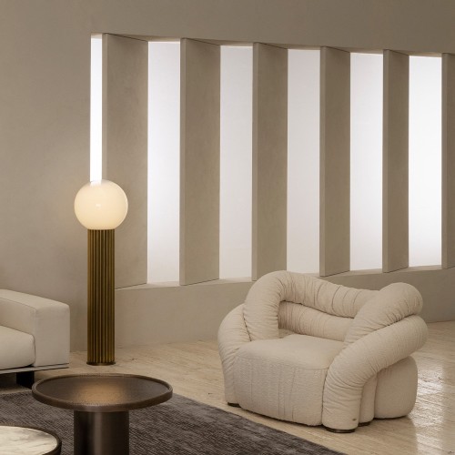 Tapis 150 - Line Light Blu - Light blue carpet with linear pattern - Pacific Compagnie.