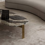 Tapis 150 - Line Light Blu - Serene light blue carpet with repetitive line motif - Pacific Compagnie.