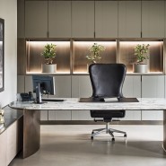 Bureau 150 - President - Bureau avec aspect robuste en laiton bronzé - Pacific Compagnie.