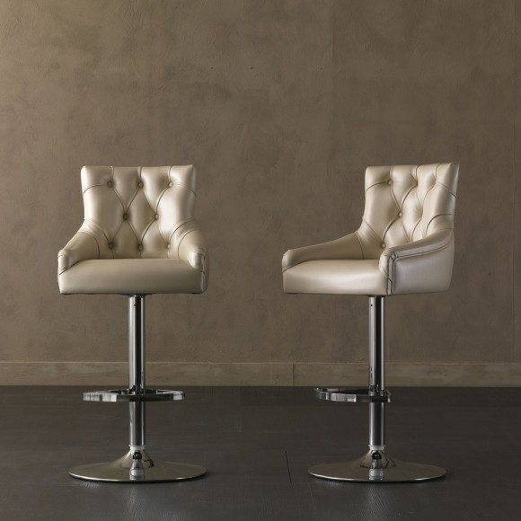 Tabourets de bar 150 - Itaca - Tabourets de bar en chrome Itaca, pour un espace de bar moderne et élégant - Pacific Compagnie.