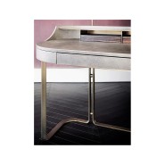 Bureaux 150 - Roma - Bureau de luxe espacé avec dimensions 130 × 63 × H85 en laiton bronzé - Pacific Compagnie.