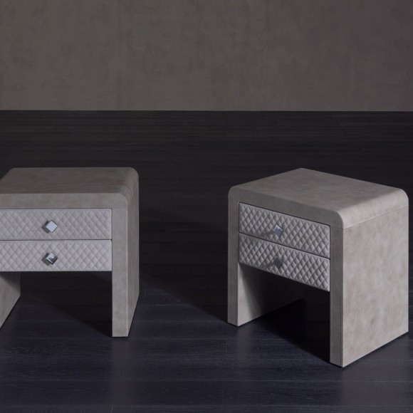 Tables d’appoint 150 - Reko - Luxury side table with bronzed brass and chrome finish - Pacific Compagnie.