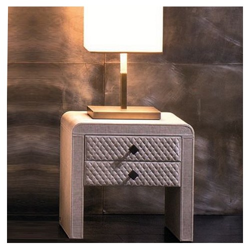 Tables d’appoint 150 - Reko - Bronzed brass side table with chrome accents, modern design - Pacific Compagnie.