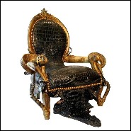 Fauteuil 120 - Black Crocodile - Ambiance chic - Pacific Compagnie.