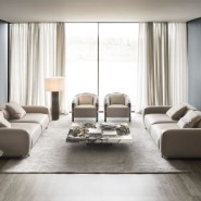 Canapés 150 - Boheme - Exclusive sofa with bronzed brass frame and premium leather - Pacific Compagnie.