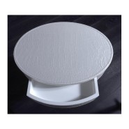 Tables d’appoint 150 - Just - High-end chrome and leather coffee table design - Pacific Compagnie.