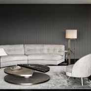 Tables basses 150 - Moon - Modern coffee table with XH34 height and luxury ebony color - Pacific Compagnie.