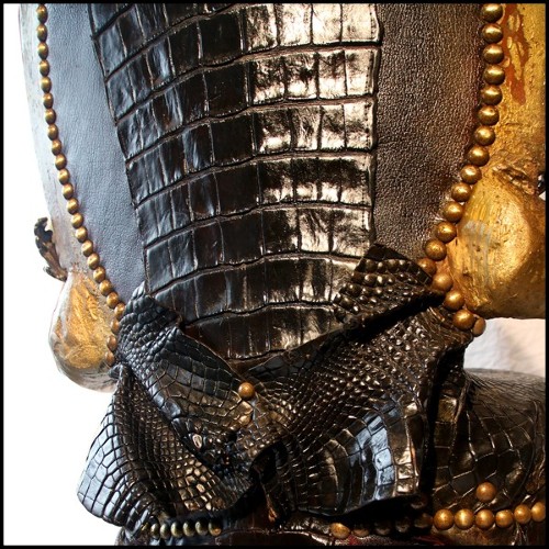 Fauteuil 120 - Black Crocodile - Mobilier luxe - Pacific Compagnie.