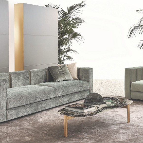 Canapés 150 - Club - Exclusive canapé design with brushed brass accents - Pacific Compagnie.