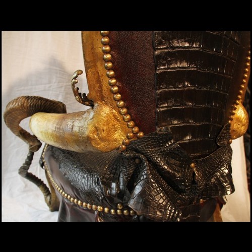 Fauteuil 120 - Black Crocodile - Cuir alligator - Pacific Compagnie.