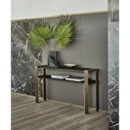 Console 150 - Pure - Luxe console table in bronzed brass and gold, 150cm wide - Pacific Compagnie.