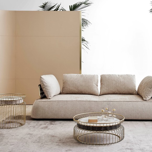 Canapés 150 - Melody - Luxury gold finished sofa - Pacific Compagnie.