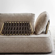 Canapés 150 - Melody - Gold metal lounge seating - Pacific Compagnie.