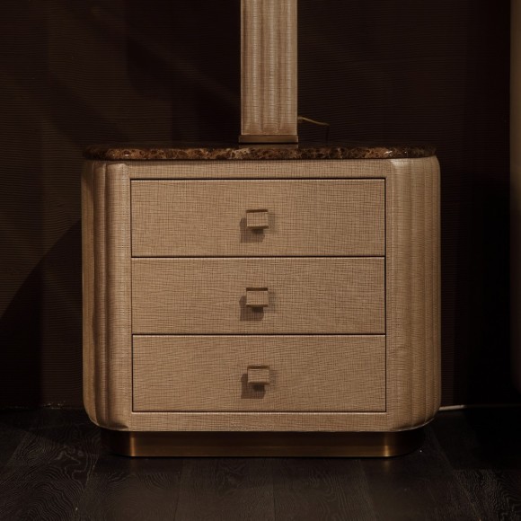 Tables d’appoint 150 - Bach - Luxe side table with bronzed brass and chrome finish - Pacific Compagnie.