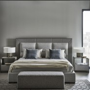 Lits 150 - Aura - Luxurious bronze brass bed frame with intricate details - Pacific Compagnie.