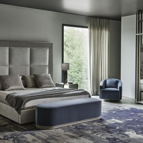 Lits 150 - Aura - Elegant bronzed brass bed with luxurious finish - Pacific Compagnie.