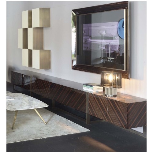 Meubles TV 150 - Blade - High-end TV cabinet in chrome or black chrome - Pacific Compagnie.