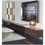 Meubles TV 150 - Blade - High-end TV cabinet in chrome or black chrome - Pacific Compagnie.