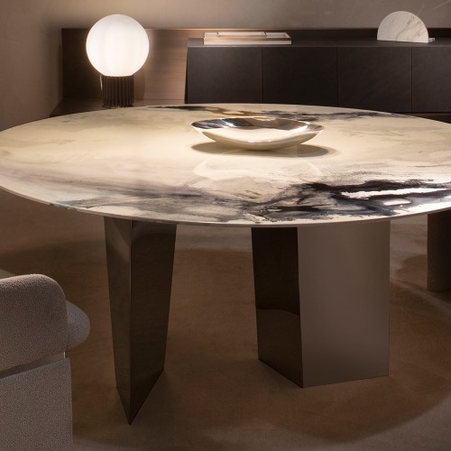 Tables 150 - Blanco | Table rectangulaire de luxe en bronze verni - Pacific Compagnie.