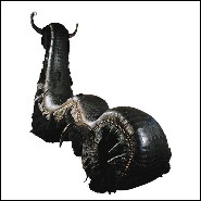 Fauteuil 120 - Buffalo Black Croco - Décoration unique - Pacific Compagnie.