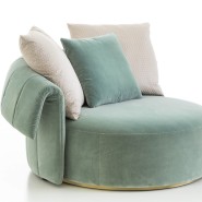 Pouf 150 - Manta - Pouf Manta en laiton bronzé, dimensions variables, pour un espace de détente élégant - Pacific Compagnie.