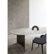 Tables 150 - President - High-end dining table with bronzed brass legs and ebony top - Pacific Compagnie.