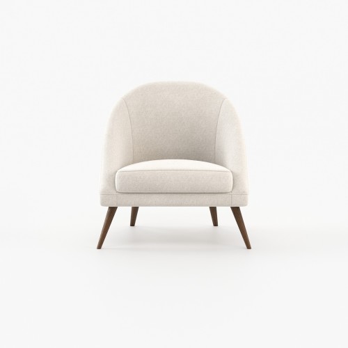 Fauteuil 174 - Joe - Fauteuil en bois et tissu anthracite et taupe pour intérieur - Pacific Compagnie.