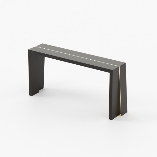 Console 174 - Avignon - Luxury console with walnut matte finish and metal details - Pacific Compagnie.